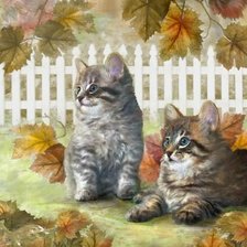 Схема вышивки «Котики милашки»