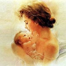 Схема вышивки «Женщина с ребенком»