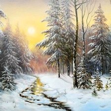 Схема вышивки «пейзаж»