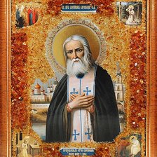Схема вышивки «Икона Святого Преподобного Серафима Саровского»