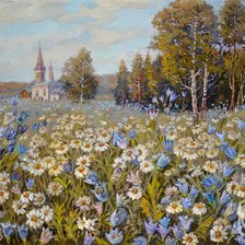 Схема вышивки «ромашки»