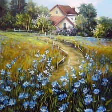 цветы у дома