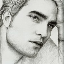 Схема вышивки «Роберт Паттинсон. Набросок»