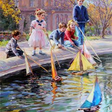 Схема вышивки «кораблики»