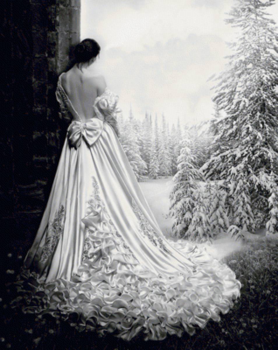 Женщина в белом - девушка, люди - предпросмотр