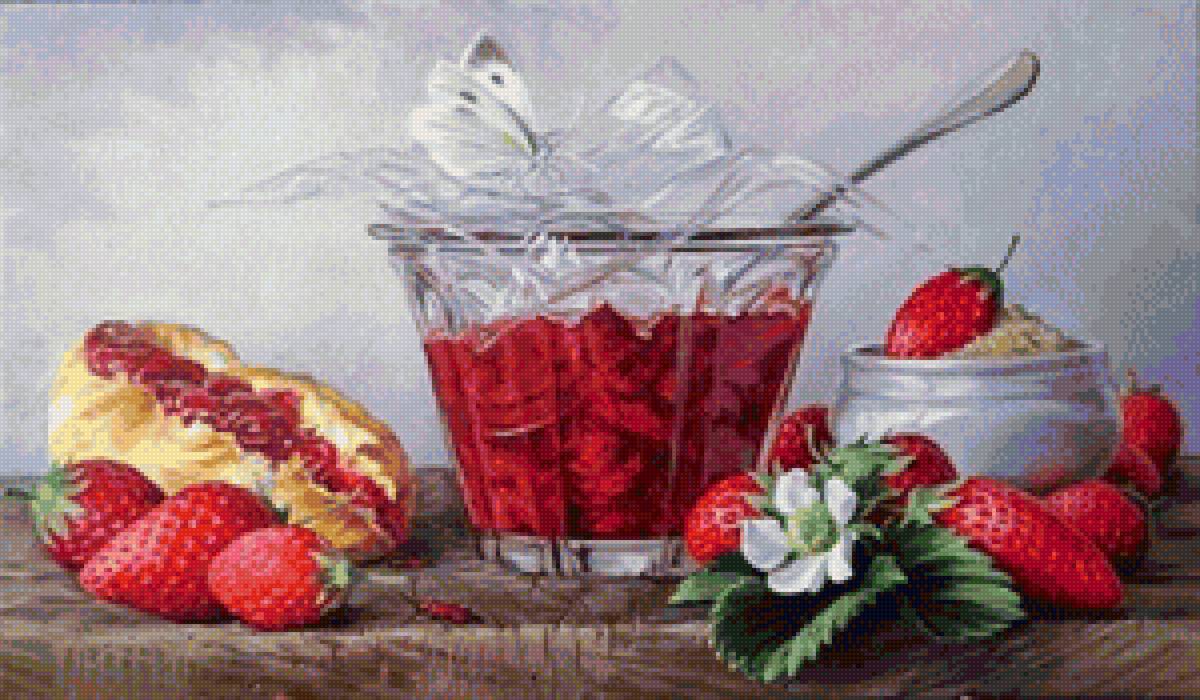 Художник Мария Мишкарева акварельные натюрморты - картина, ягоды, варенье, натюрморт - предпросмотр