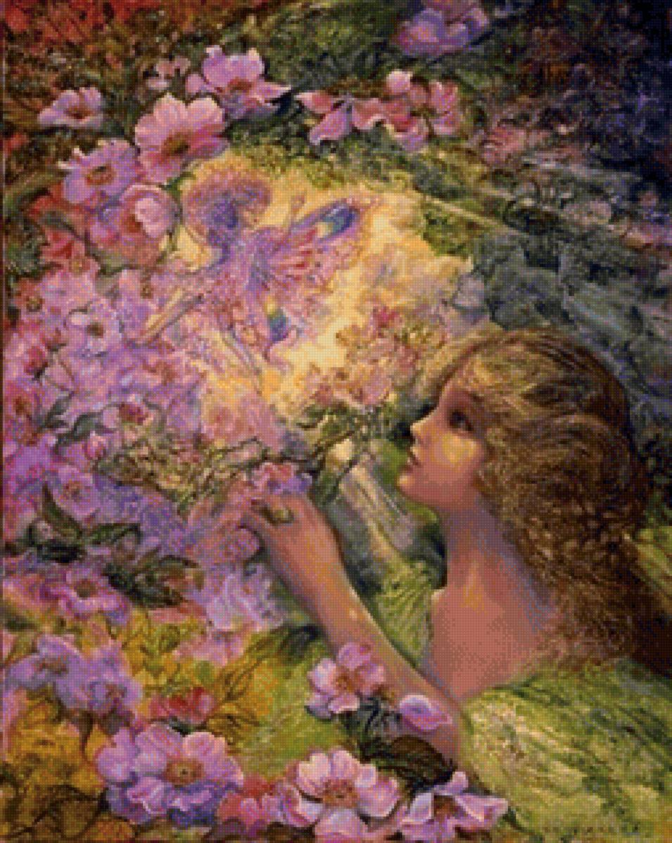 Художница Жозефина Уолл картины - картина, фэнтези, девушка - предпросмотр