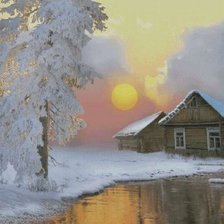 Схема вышивки «зимнее утро»