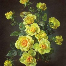 Схема вышивки «Роза йеллоу фейри»