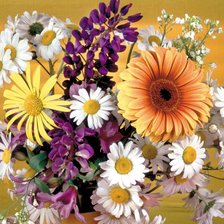 Схема вышивки «Букет гербера»