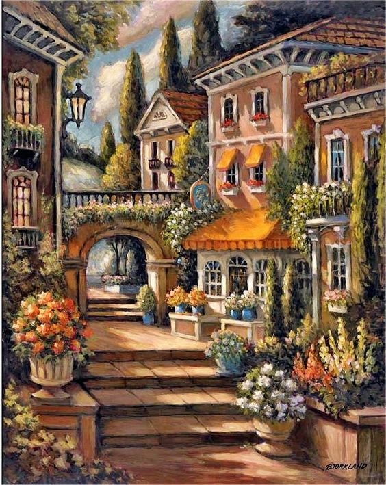 итальянский дворик - оригинал