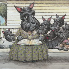 Схема вышивки «мамочка терьер»