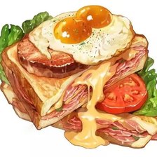 Схема вышивки «СЕНДВИЧИ С ЯЙЦОМ И ВЕТЧИНОЙ»