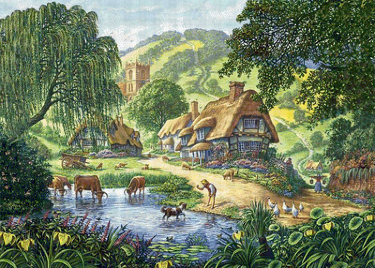 деревушка - пейзажи - предпросмотр