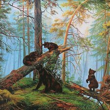 Утро в сосновом бору. Шишкин Иван