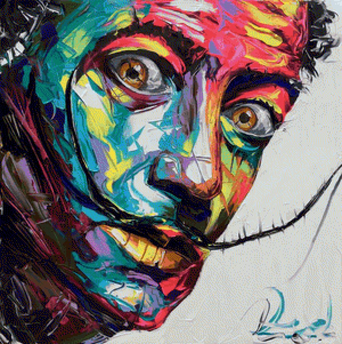 Сальвадор Дали - лицо, дали, сальвадор, картина, образ - предпросмотр