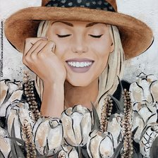 Схема вышивки «девушка»