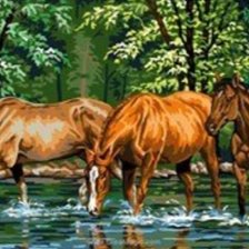 Схема вышивки «На водопое»