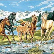 Схема вышивки «Табун»