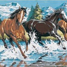 Схема вышивки «Табун»