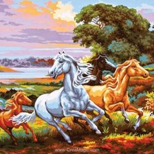 Схема вышивки «Табун»