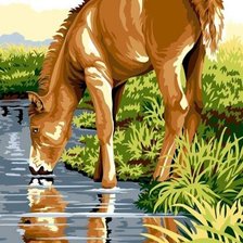 Схема вышивки «Водопой»