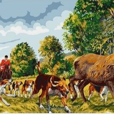 Схема вышивки «На охоте»