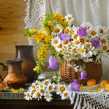 Схема вышивки «Натюрморт с полевыми цветами»
