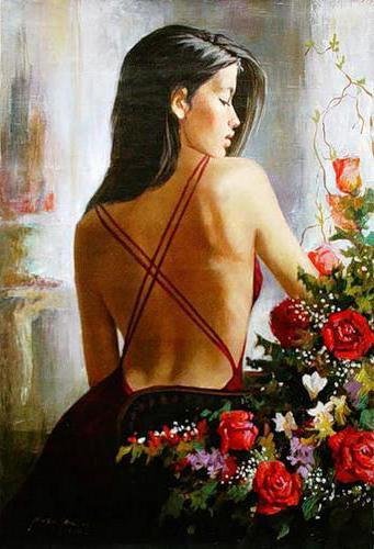 Андрей Маркин картины - картина, девушка, женщина - оригинал