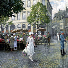 Схема вышивки «город. Пол Гюстав Фишер»