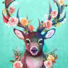 Схема вышивки «Олень»