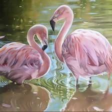 Схема вышивки «Фламинго»