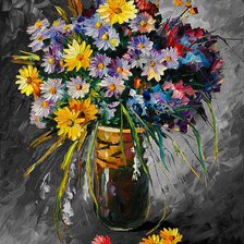 Схема вышивки «Хризантемы. Леонид Афремов»