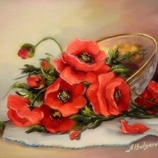 Схема вышивки «Маки»