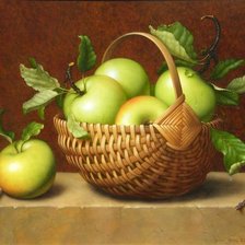 Схема вышивки «Яблоки в карзине»