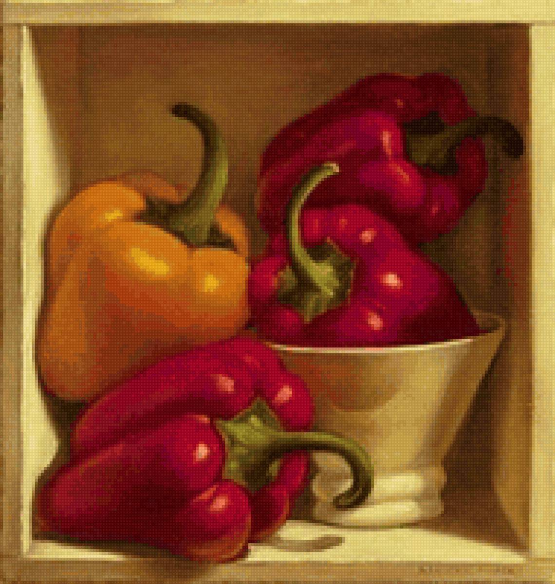 Перцы - тарелка., перцы сладкие - предпросмотр