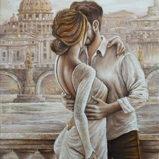 Схема вышивки «Влюблённая пара»