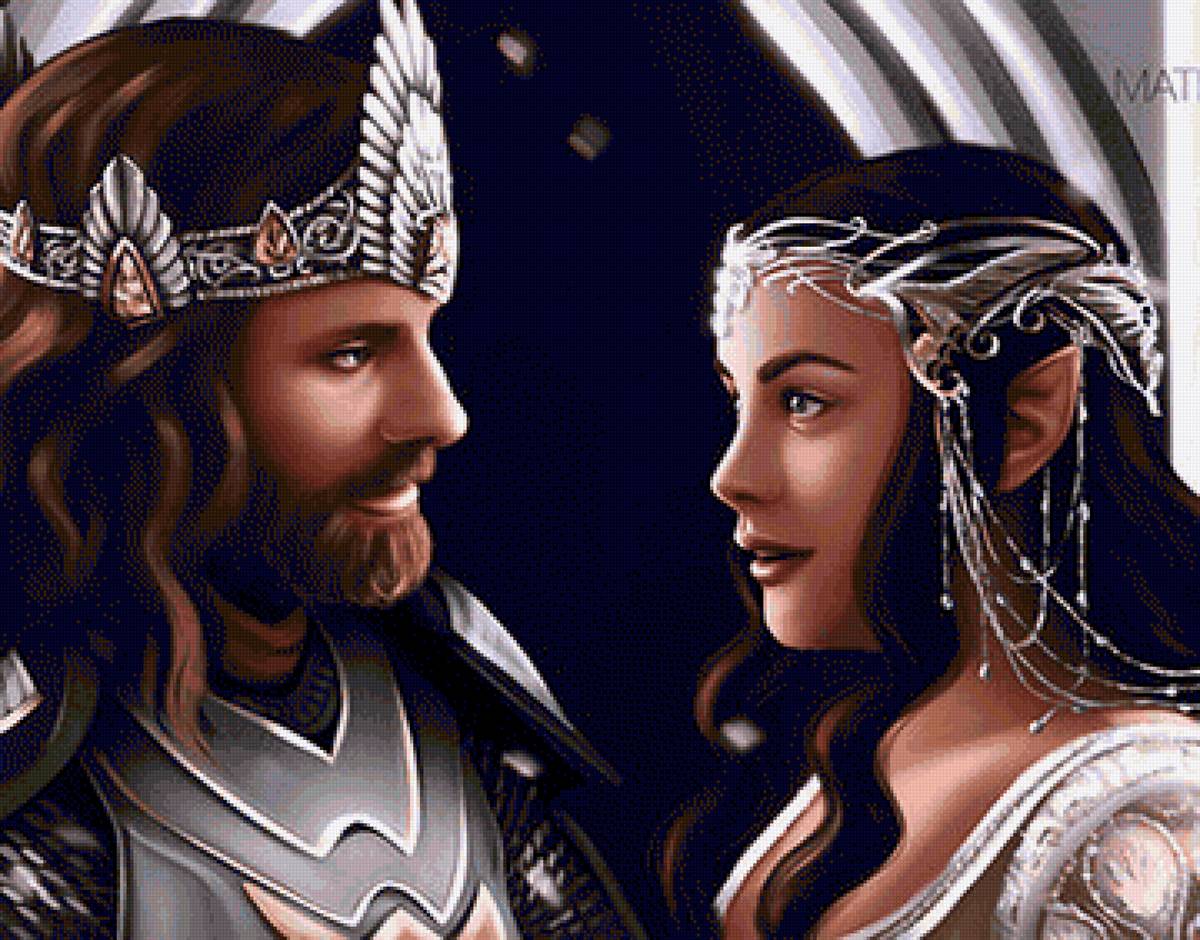 Арвен и Арагорн - арвен и арагорн, фэнтэзи, властелин колец, пары, любовь - предпросмотр