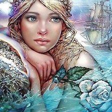 Схема вышивки «Русалка»