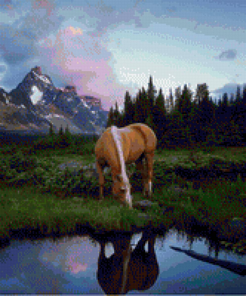 У озера - миф, лошади - предпросмотр