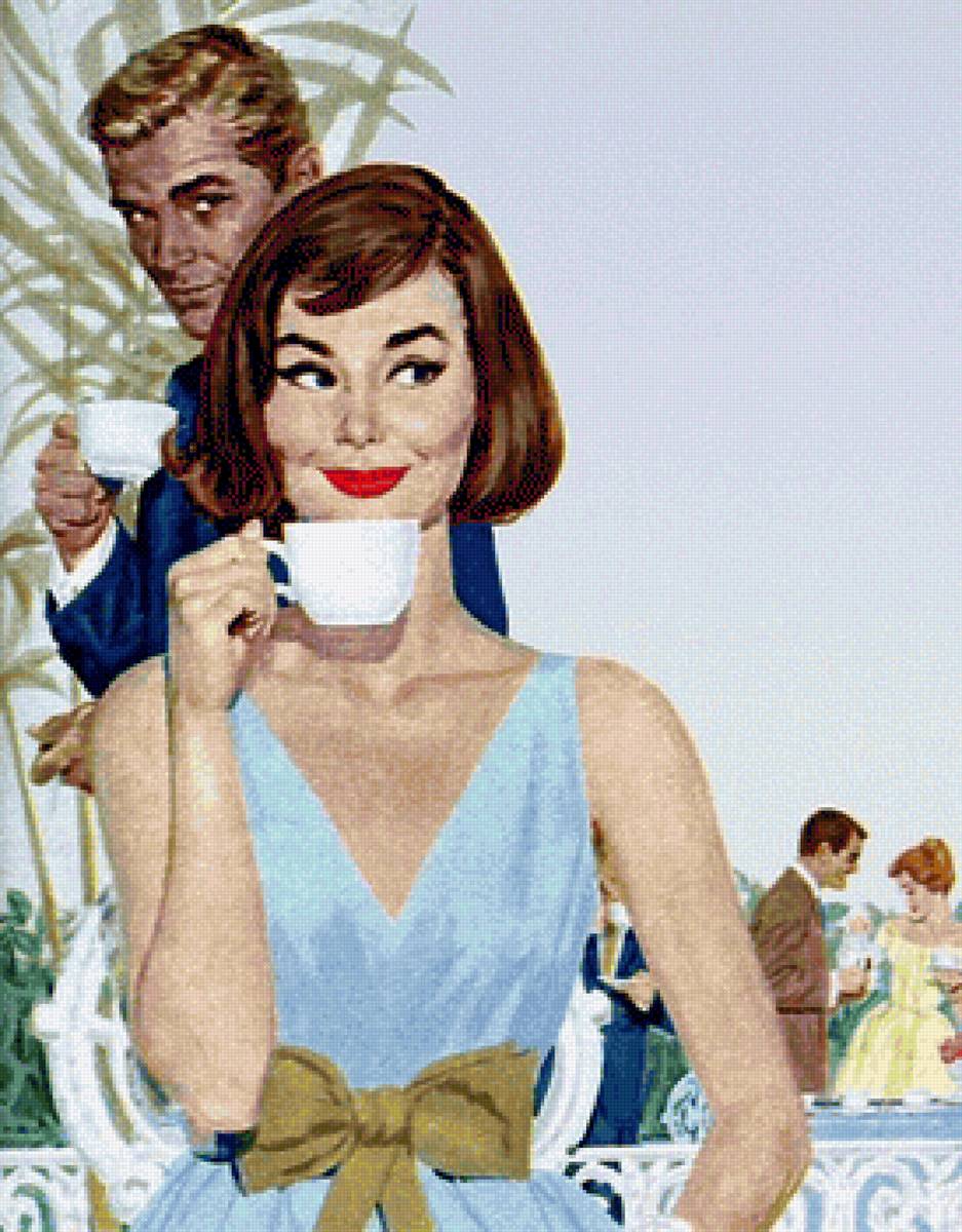 pareja tomando cafe - предпросмотр