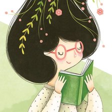 Схема вышивки «niña leyendo»