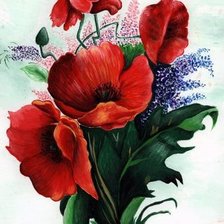 Схема вышивки «Маки»