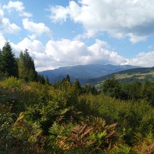 Схема вышивки «Горы»