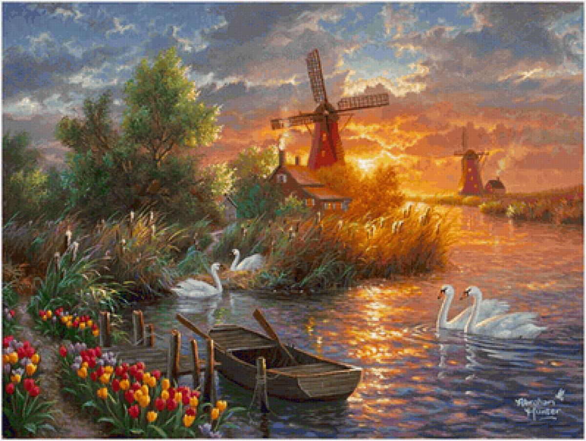 на озере - пейзажи - предпросмотр