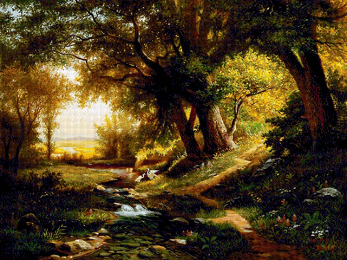 у ручья - пейзажи - предпросмотр