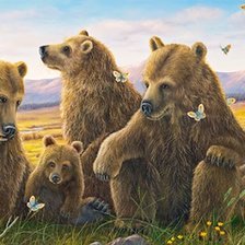 Схема вышивки «медведи»