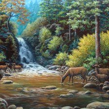 Схема вышивки «у реки»