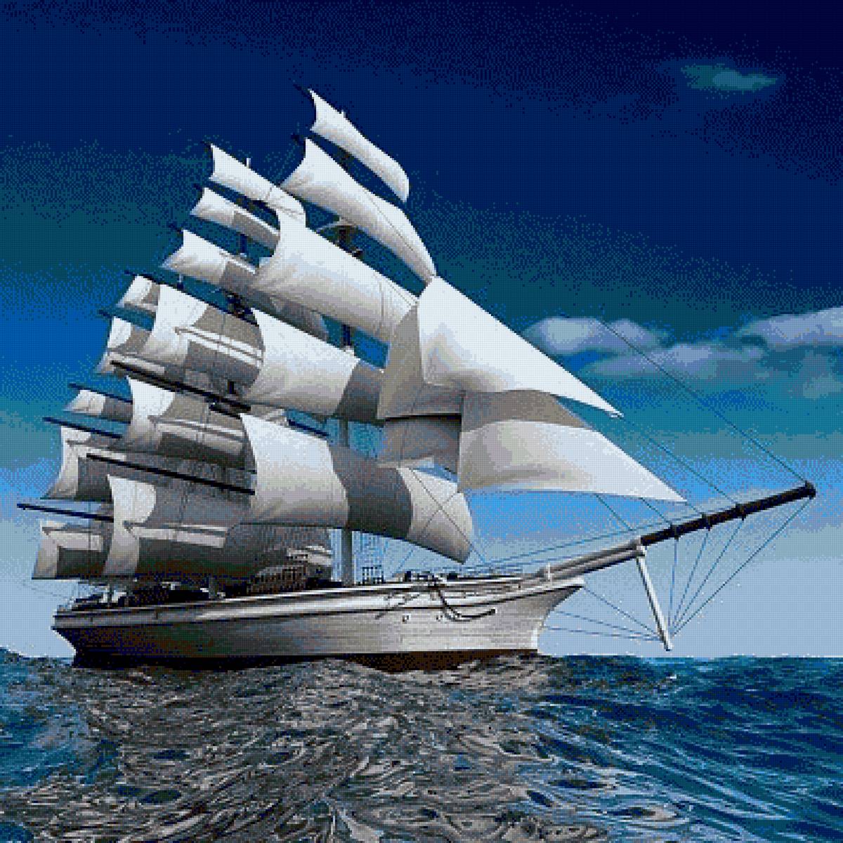 Корабль - корабль, море - предпросмотр