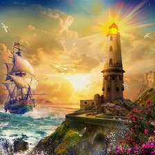 Схема вышивки «Маяк»